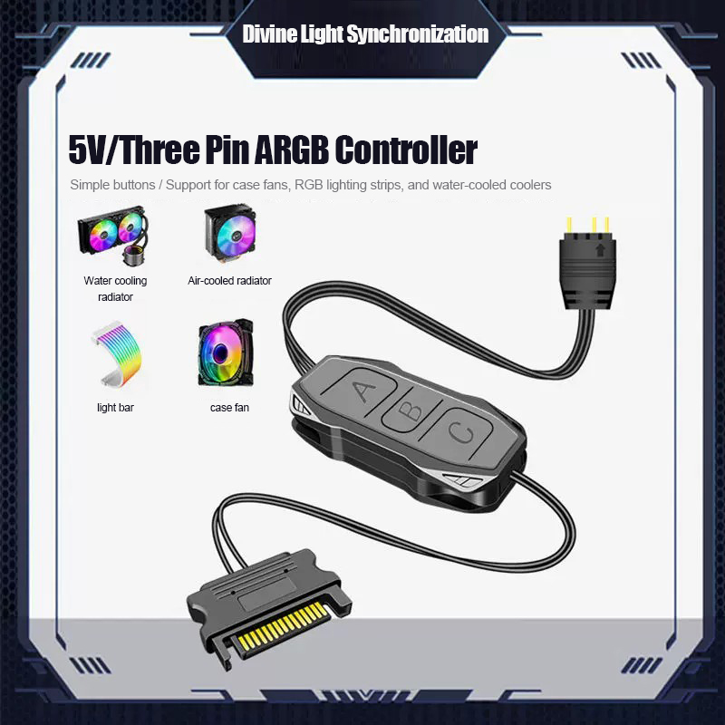 Fan Hub Rgb Controller - Controlador ARGB Sincronizado Shenguang 5V 3