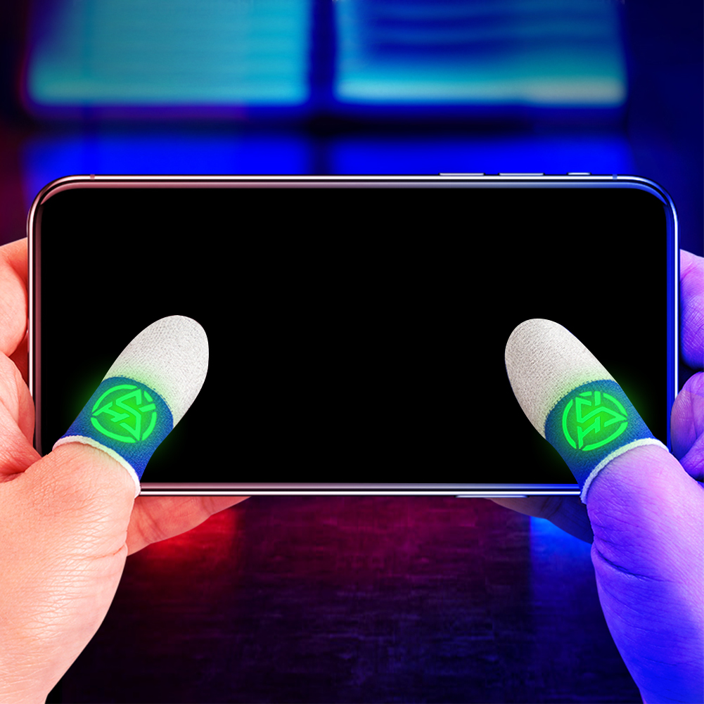 Gaming Accessories Phone - Dedo polegar luvas respirável nightlight dedo