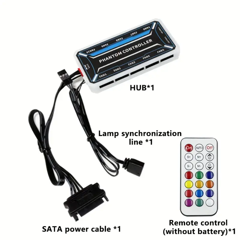 Fan Hub Rgb Controller - Hub de Ventiladores de 6 Pinos,