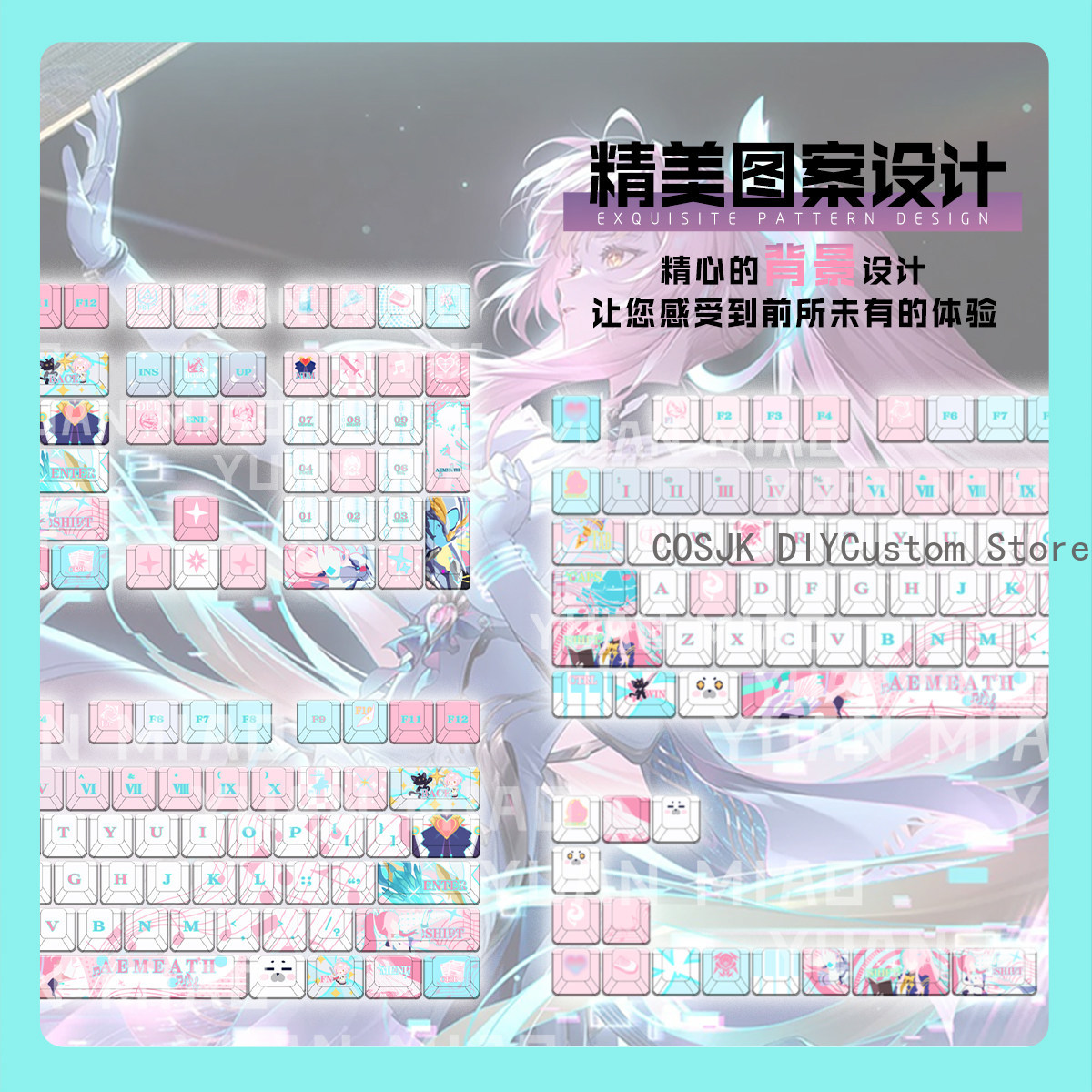 Conjunto de 122 Teclas Anime W - Gaming Accessories Computer avaliação e preço