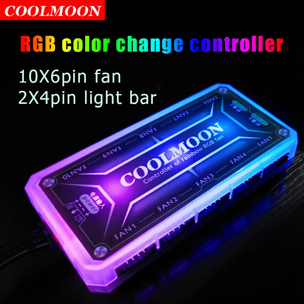 COOLMOON-Smart Controle Remoto - Fan Hub Rgb Controller avaliação e preço