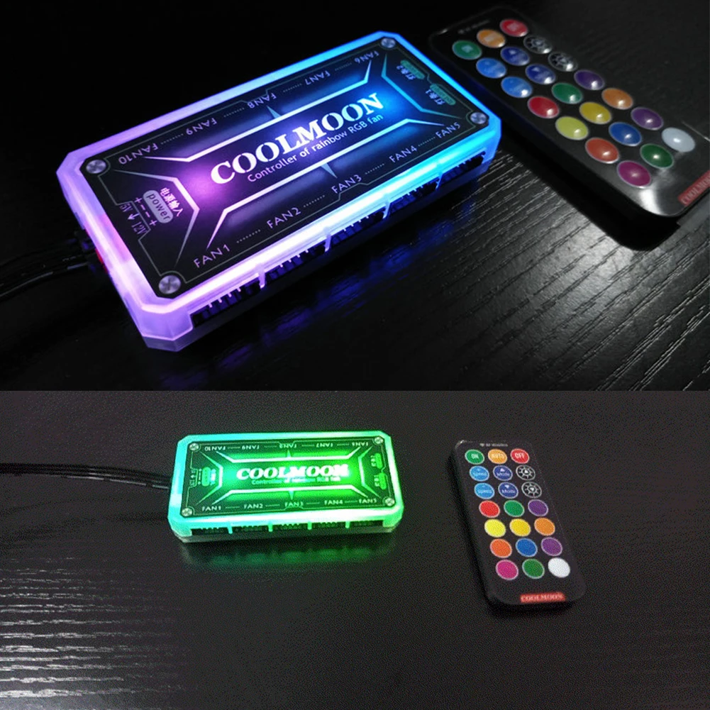 COOLMOON-Smart Controle Remoto - Fan Hub Rgb Controller avaliação e preço