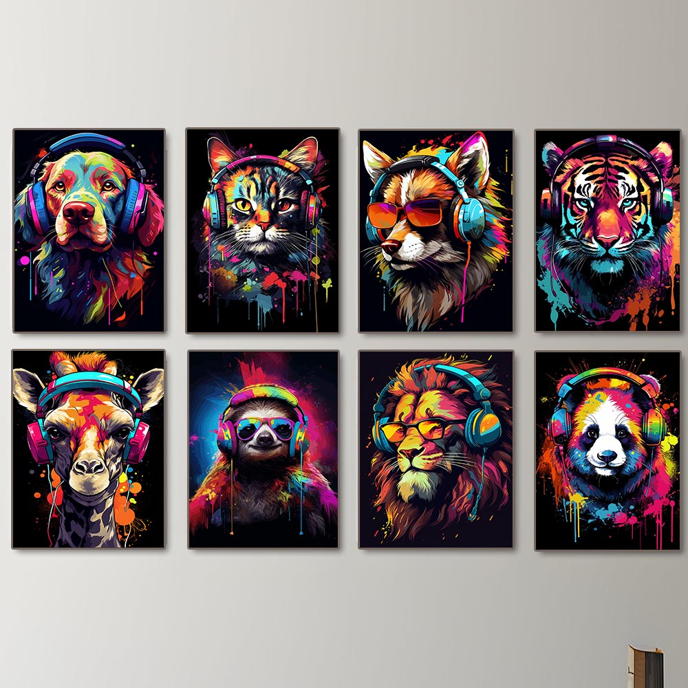 Animal Graffiti Gaming Poster  - Gaming Accessories Room avaliação e preço