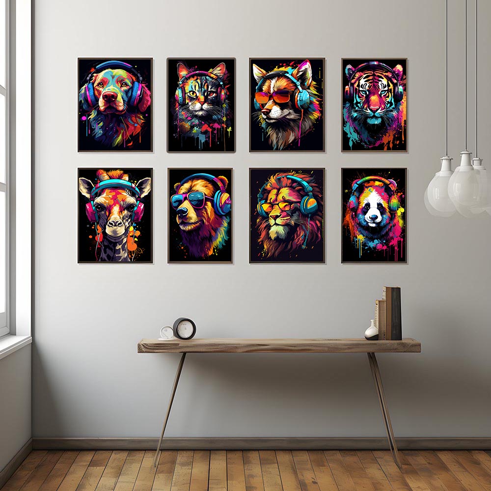 Animal Graffiti Gaming Poster  - Gaming Accessories Room avaliação e preço