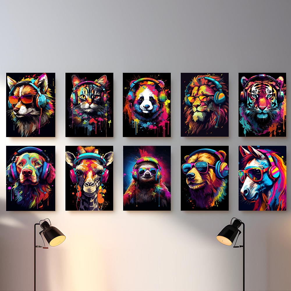 Animal Graffiti Gaming Poster  - Gaming Accessories Room avaliação e preço