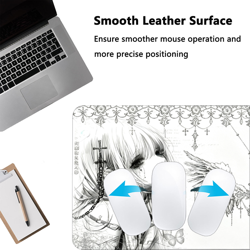Mousepad de Couro Preto e Bran - Gaming Accessories White avaliação e preço